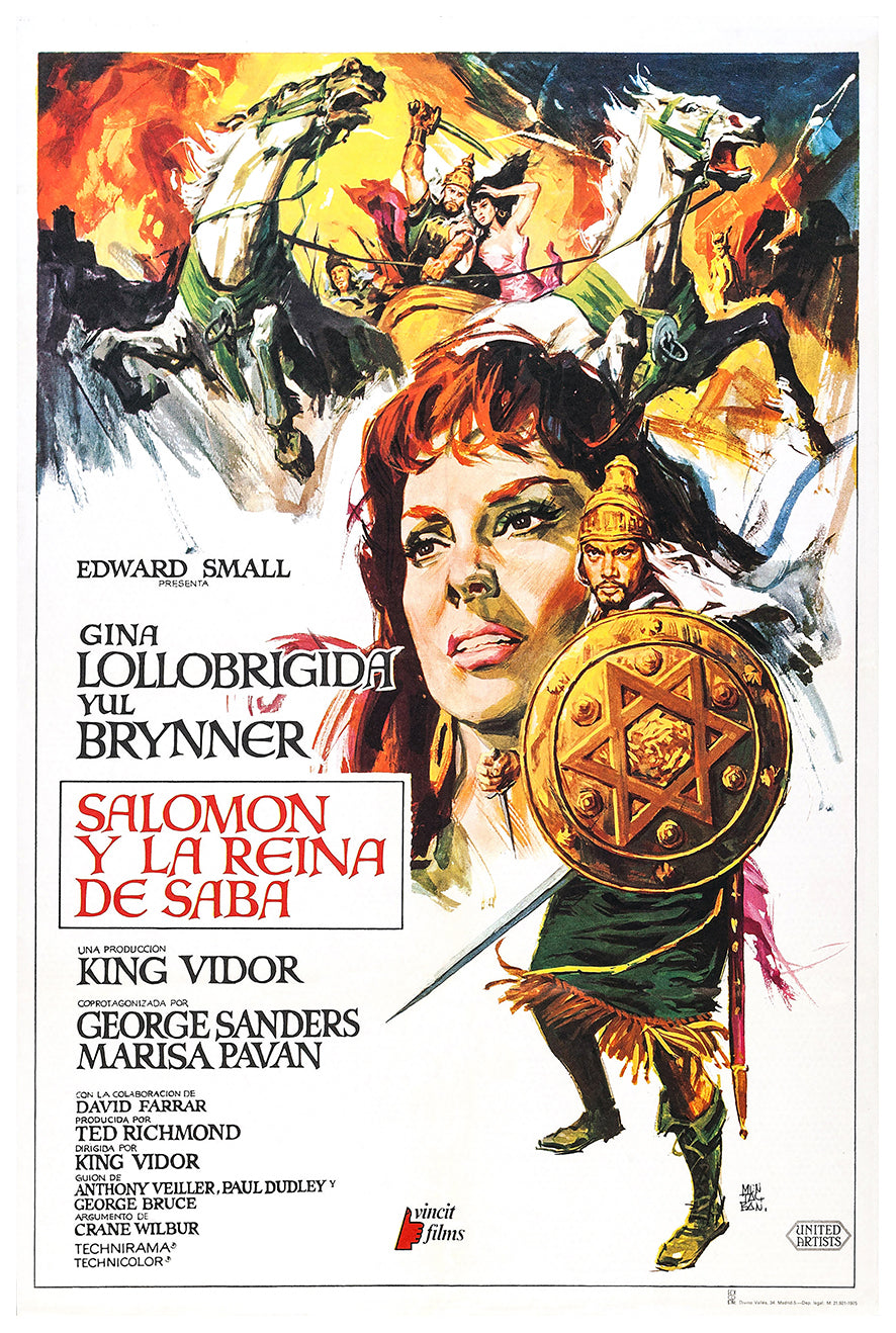 Solomon and Sheba 1959 - Spain - v2 - Classsic Movie Poster