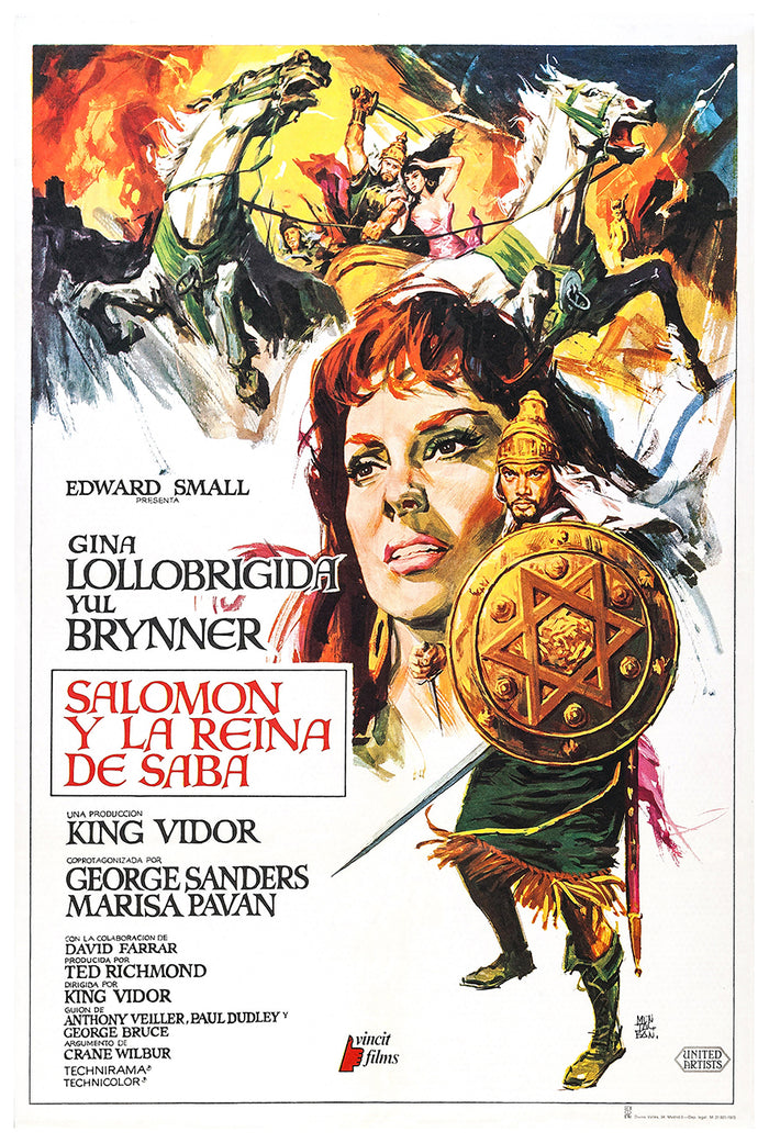 Solomon and Sheba 1959 - Spain - v2 - Classsic Movie Poster