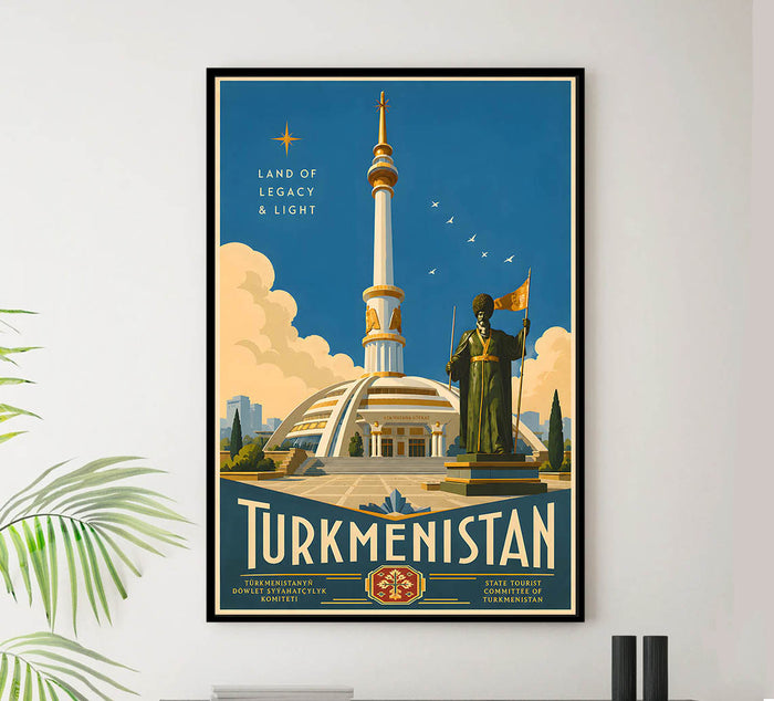 Turkmenistan - Tourism - v1 - Vintage Travel Poster