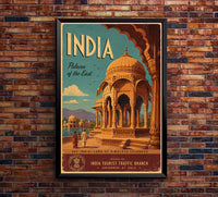 India - Tourism - v1 - Vintage Travel Poster
