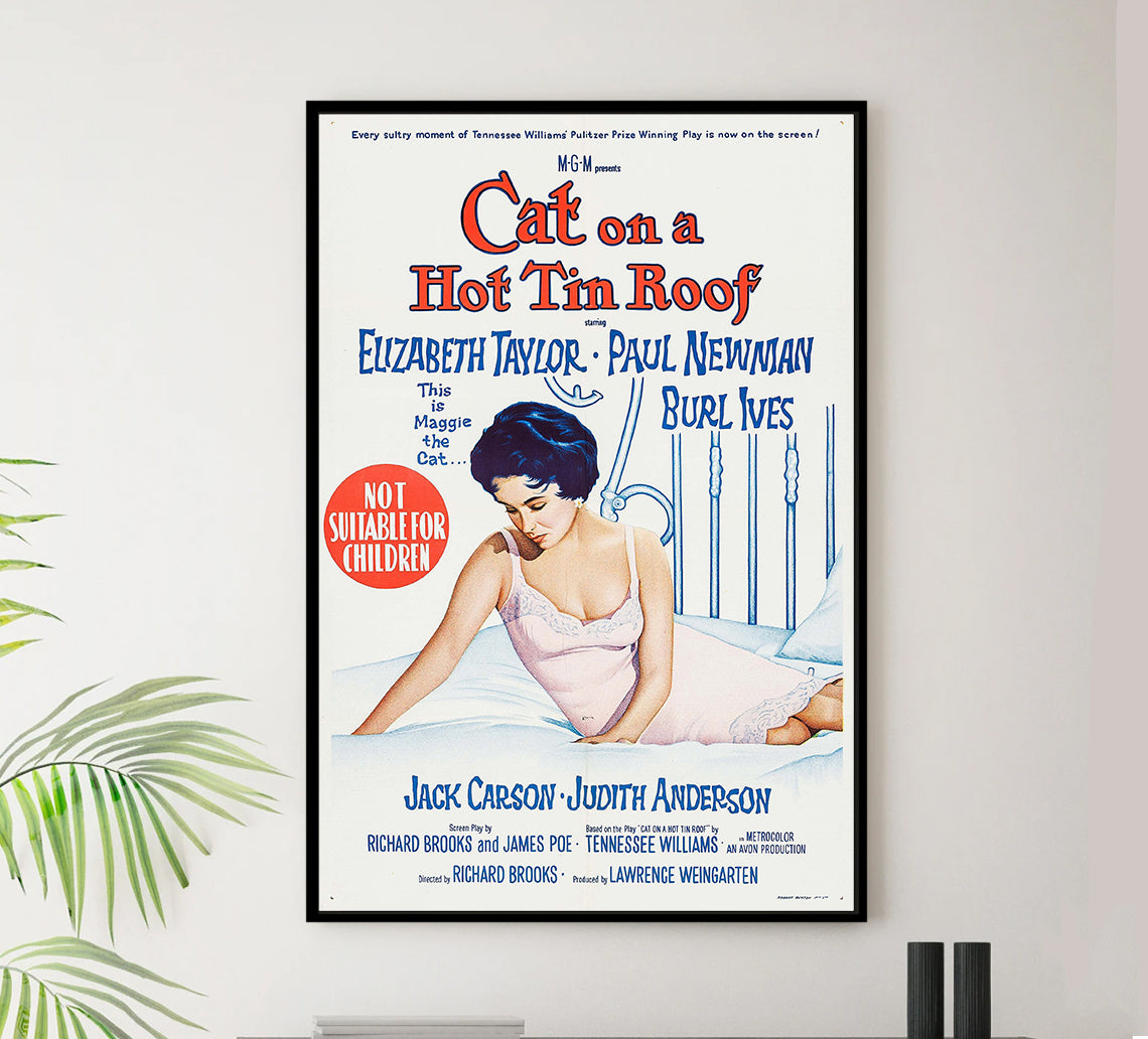 Cat on a Hot Tin Roof 1958 - Paul Newman - Australia - Classic Movie Poster