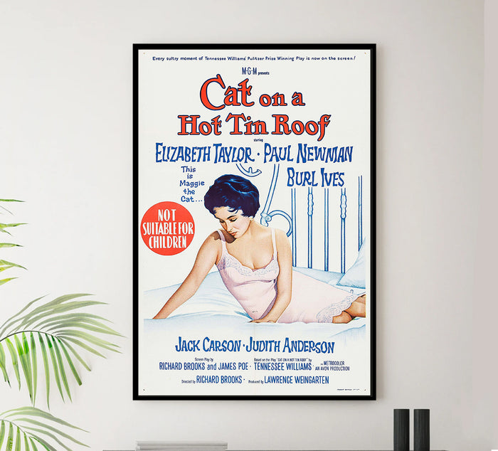 Cat on a Hot Tin Roof 1958 - Paul Newman - Australia - Classic Movie Poster
