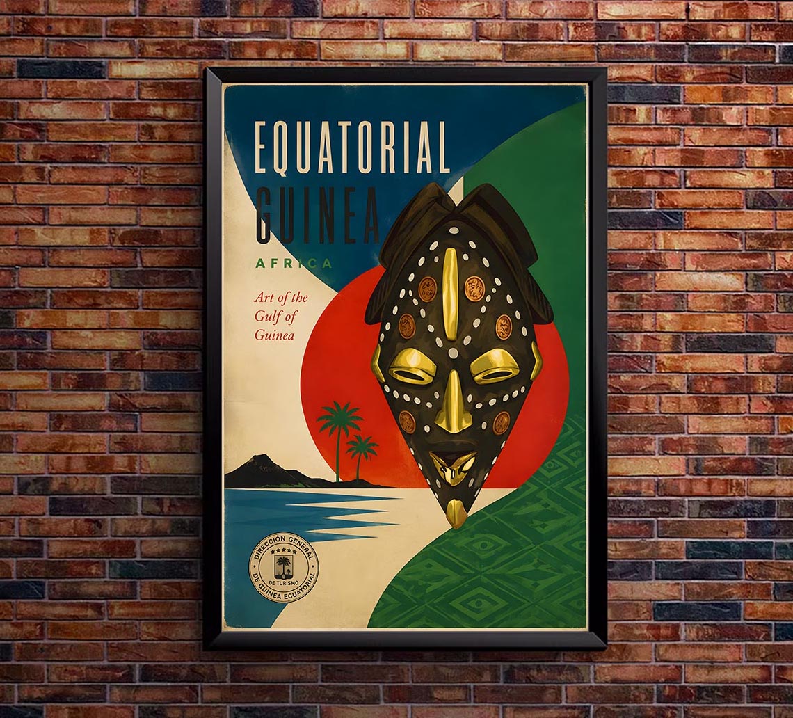 Africa - Equatorial Guinea - Vintage Tourism Travel Poster