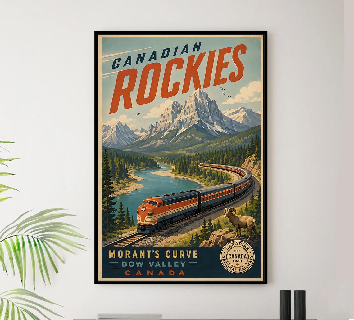 Canada - Rockies - Vintage Tourism Travel Poster