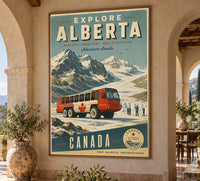 Canada - Explore Alberta - Vintage Tourism Travel Poster