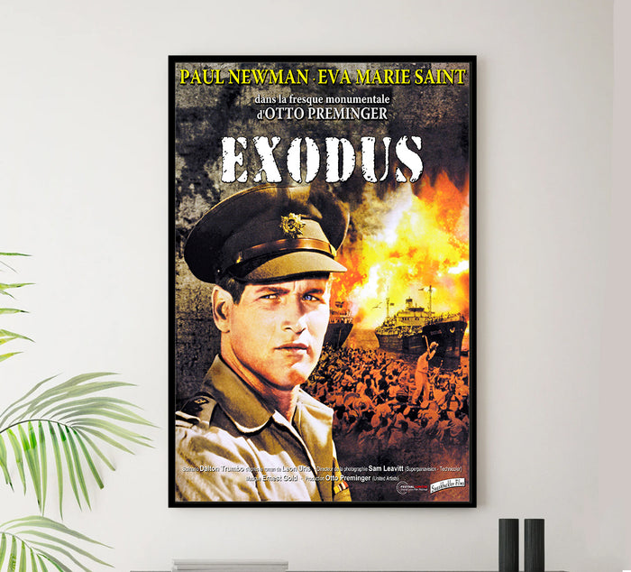 Exodus 1960 - Paul Newman - France - Classic Movie Poster