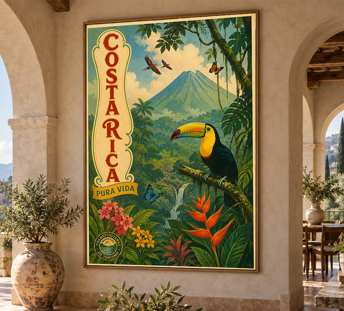 Costa Rica - Tourism - v1 - Vintage Travel Poster