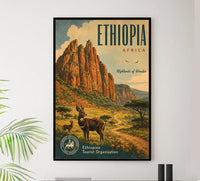 Africa - Ethopia - Vintage Tourism Travel Poster