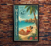 Maldives - Tourism - v1 - Vintage Travel Poster