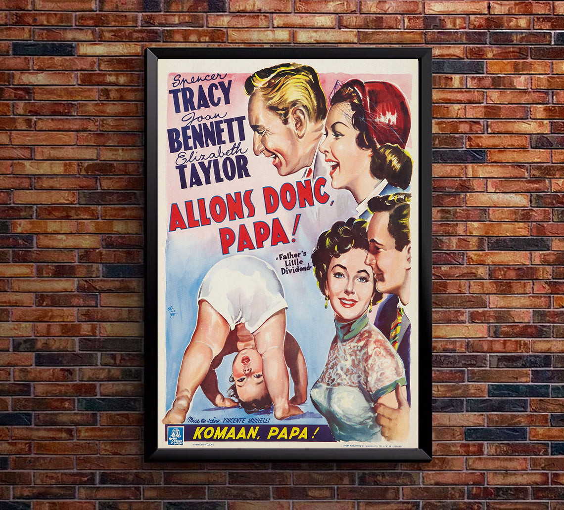 Father's Little Dividend 1951 - Belgium - v1 - Classic Movie Poster