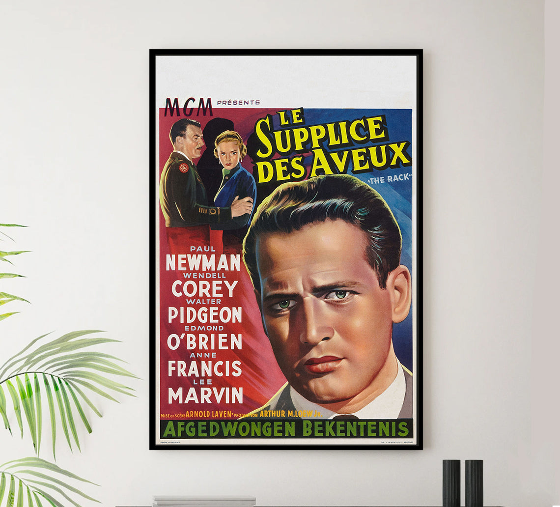The Rack 1956 - Paul Newman - Belgium - Classic Movie Poster
