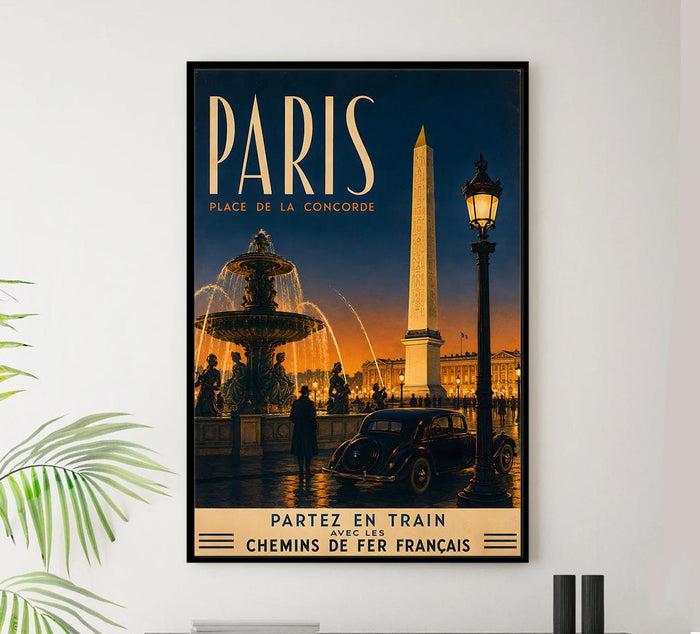 France - Paris - Vintage Tourism Travel Poster