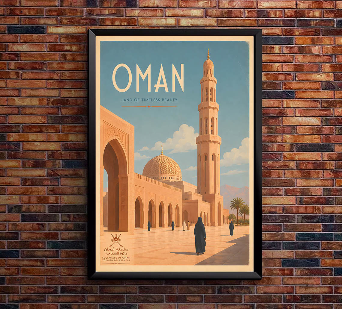 Oman - Tourism - v1 - Vintage Travel Poster