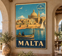 Malta - Tourism - v1 - Vintage Travel Poster