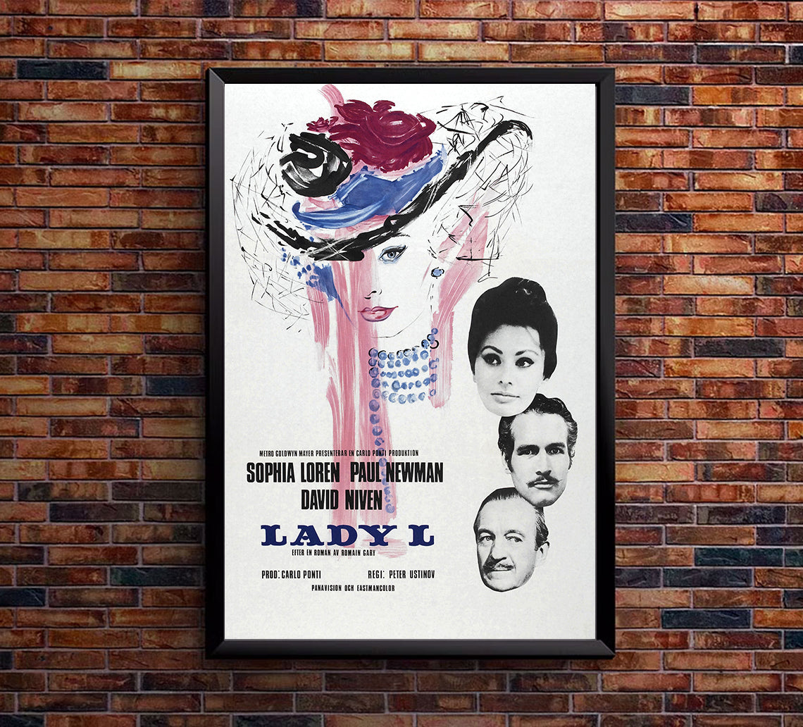 Lady L 1965 - Paul Newman - Sweden - Classic Movie Poster