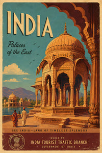 India - Tourism - v1 - Vintage Travel Poster