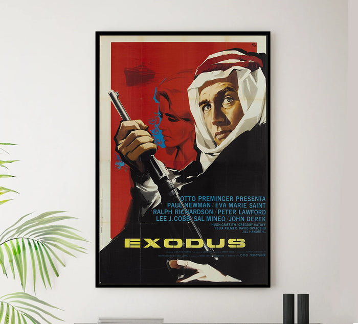Exodus 1960 - Paul Newman - Italy - Classic Movie Poster