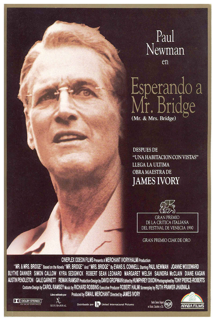 Mr. & Mrs. Bridge 1990 - Paul Newman - Spain - Classic Movie Poster