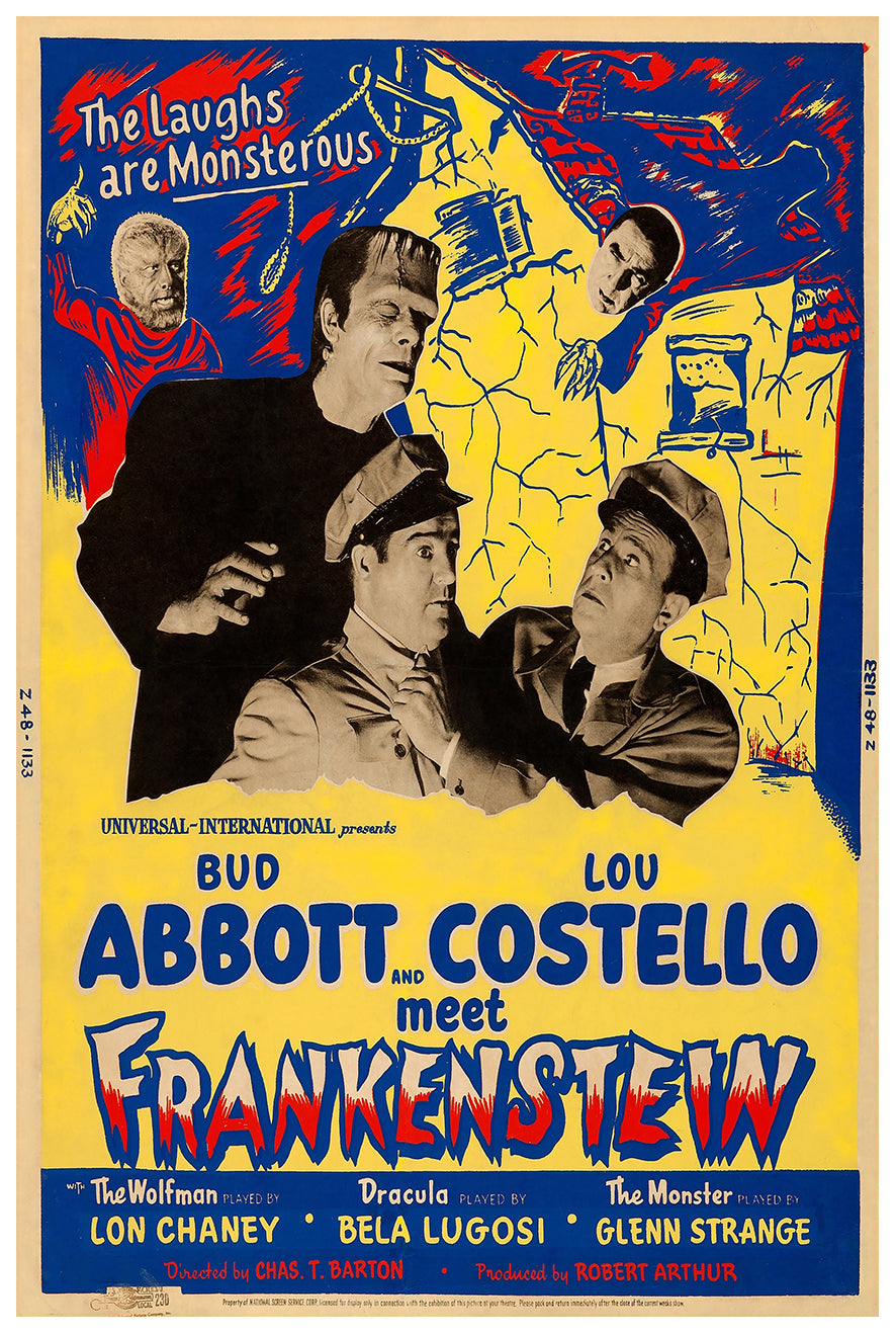 Bud Abbott Lou Costello Meet Frankenstein 1948 - US - v4 - Classic Movie Poster