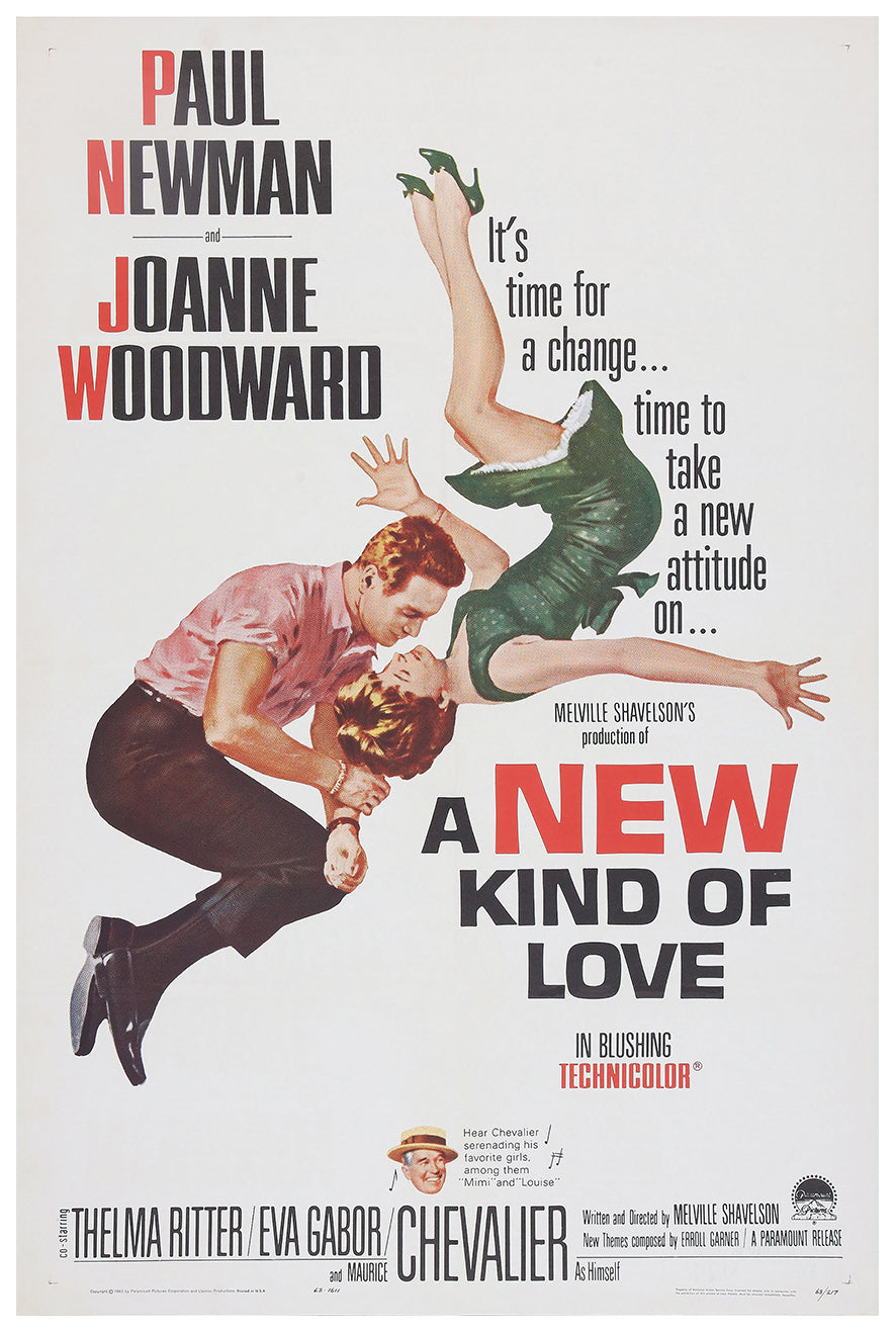 A New Kind of Love 1963 - Paul Newman - US - Classic Movie Poster