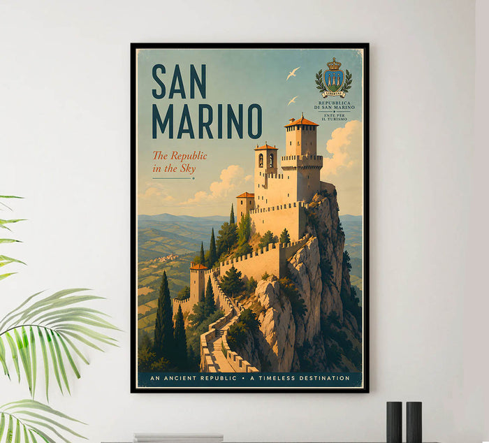 San Marino - Tourism - v1 - Vintage Travel Poster
