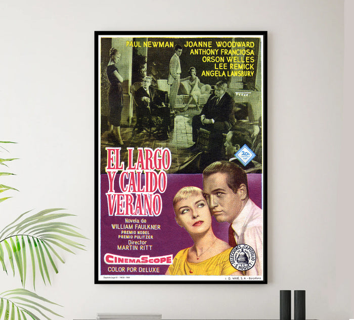 The Long, Hot Summer 1958 - Paul Newman - Spain - Classic Movie Poster