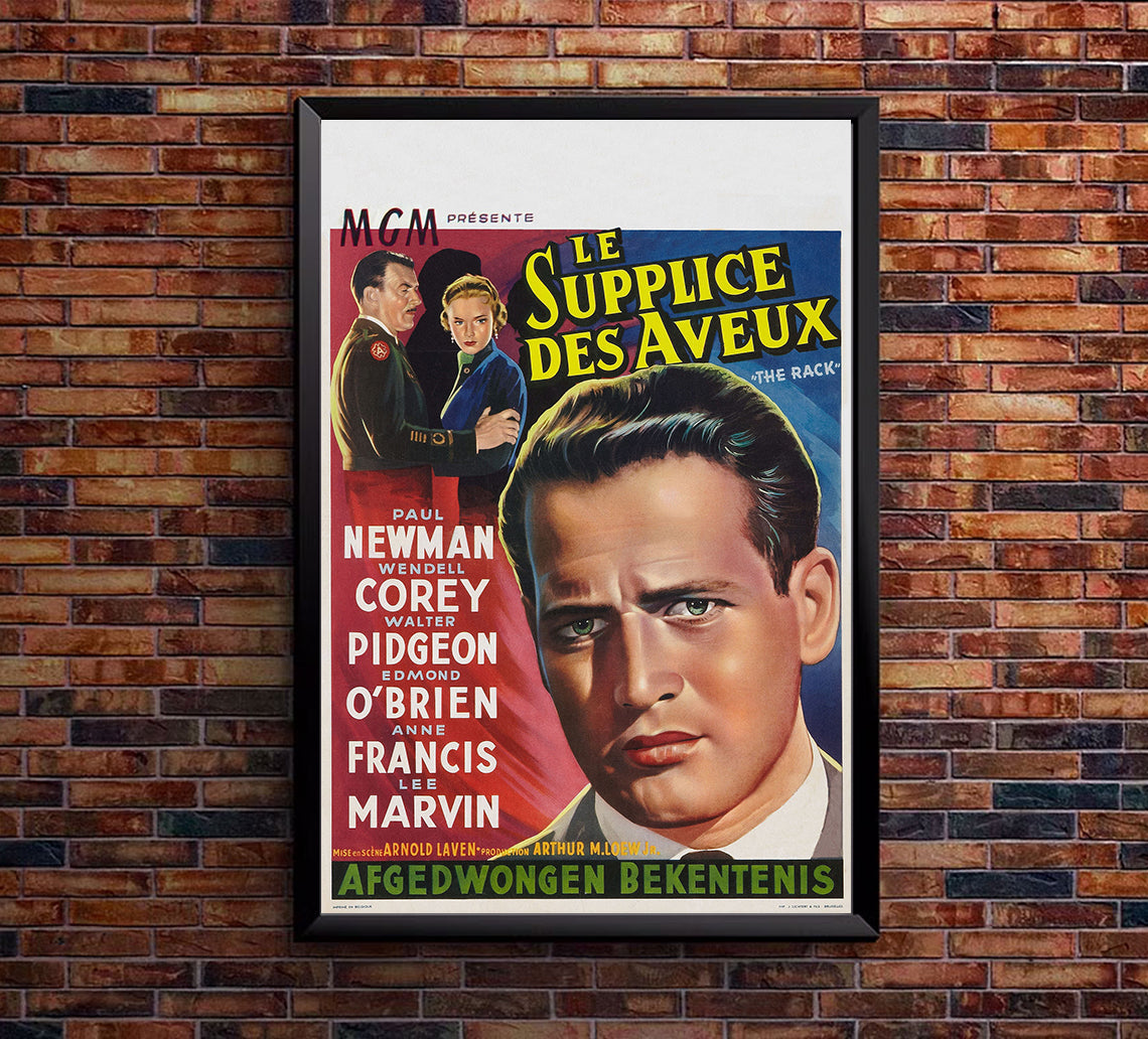 The Rack 1956 - Paul Newman - Belgium - Classic Movie Poster