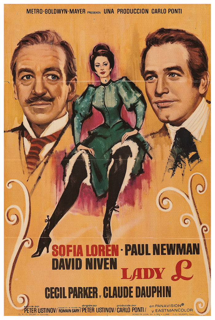 Lady L 1965 - Paul Newman - Spain - Classic Movie Poster