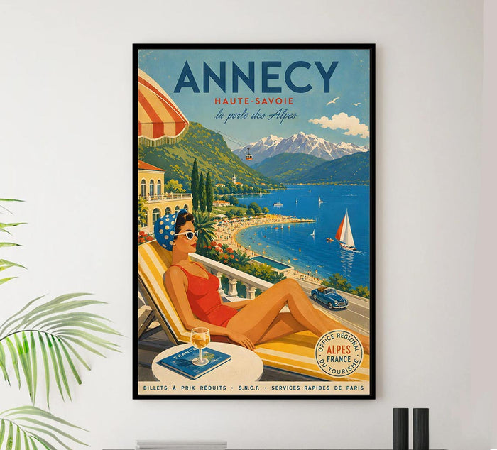 France - Annecy - Vintage Tourism Travel Poster