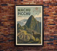 Peru - Machu Picchu - Vintage Tourism Travel Poster