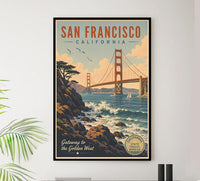 California - San Francisco - Vintage Tourism Travel Poster