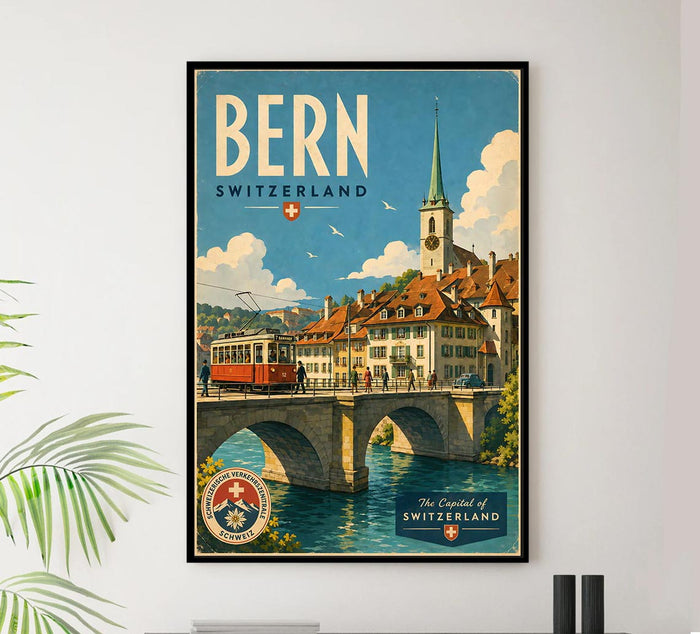 Switzerland - Bern - Vintage Tourism Travel Poster