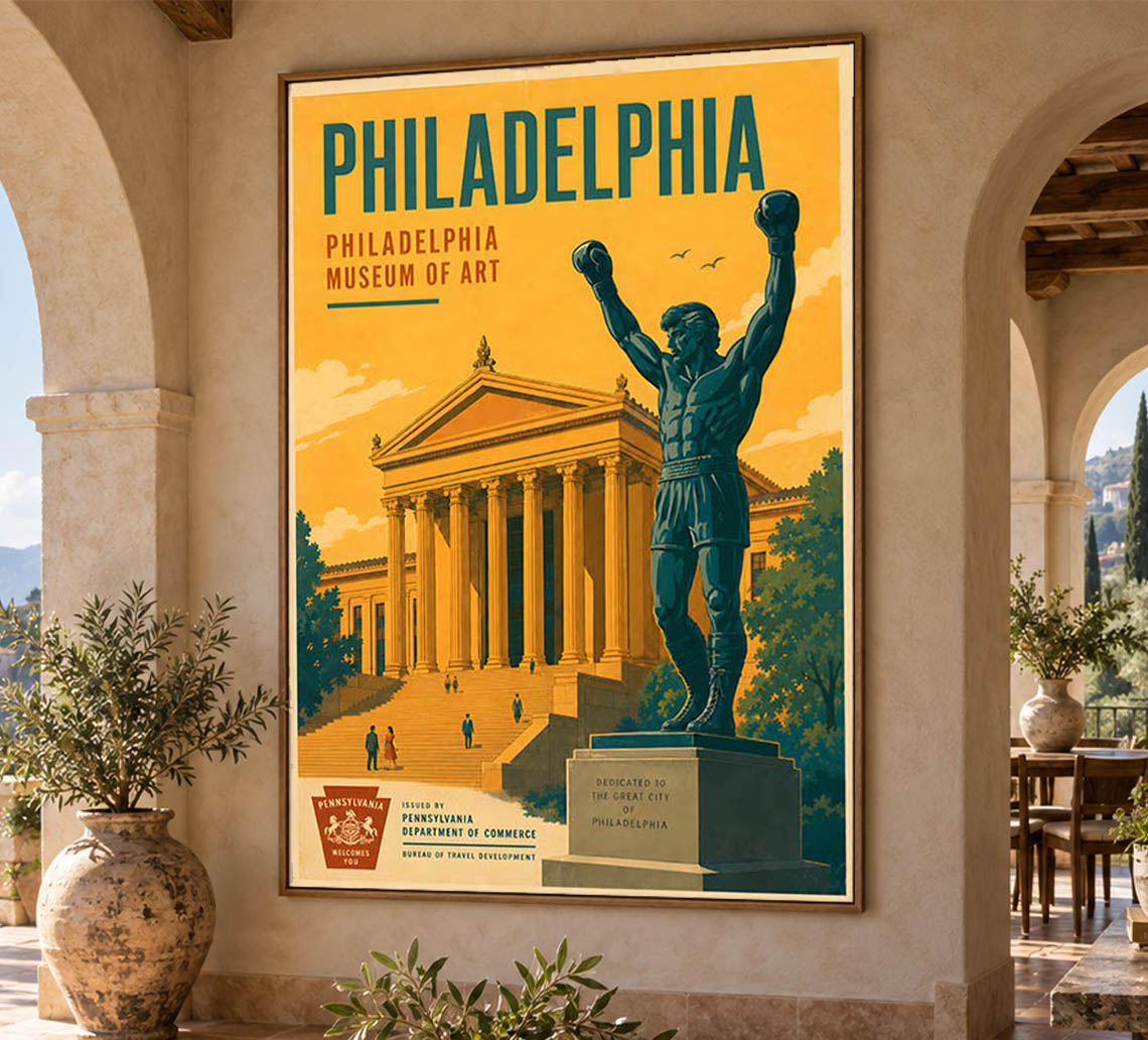 Pennsylvania - Philadelphia - Vintage Tourism Travel Poster