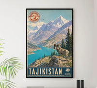 Tajikistan - Tourism - v1 - Vintage Travel Poster
