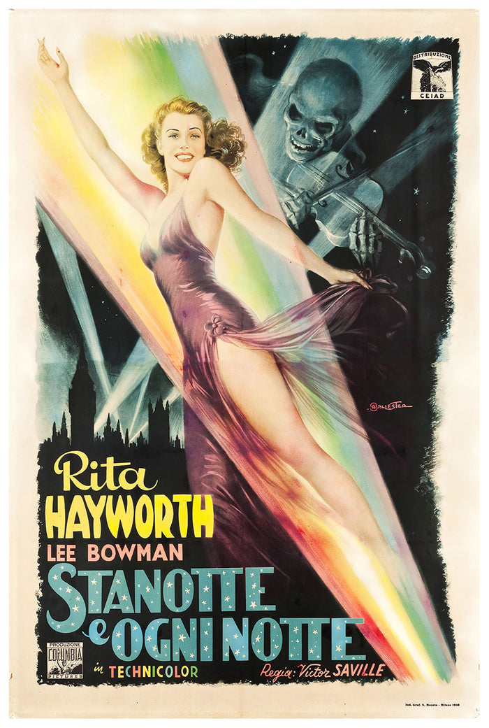 Tonight and Every Night 1945 - Rita Hayworth - Italy - Classic Movie Poster