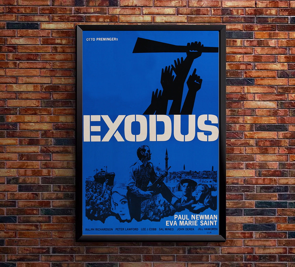 Exodus 1960 - Paul Newman - Denmark - Classic Movie Poster