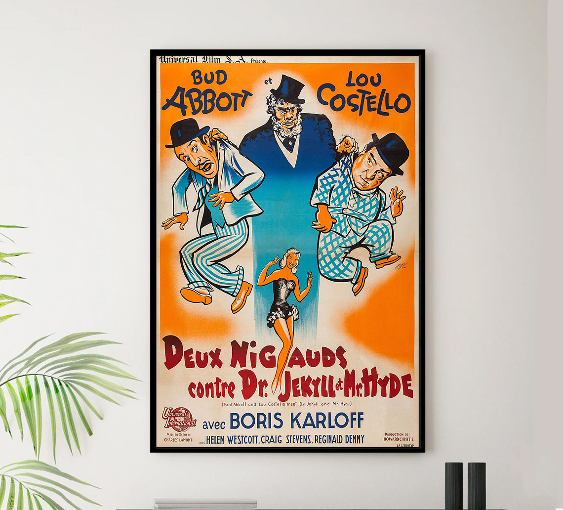 Abbott and Costello Meet Dr. Jekyll and Mr. Hyde 1953 - France - v1 - Classic Movie Poster