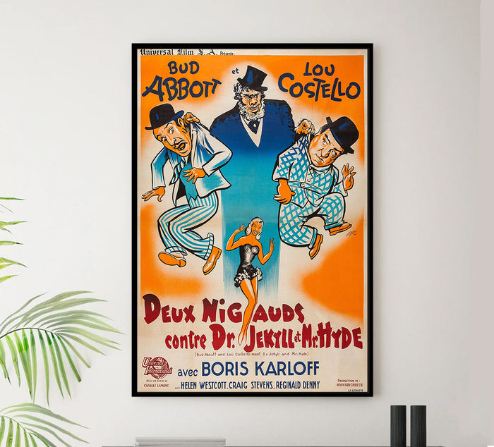 Abbott and Costello Meet Dr. Jekyll and Mr. Hyde 1953 - France - v1 - Classic Movie Poster
