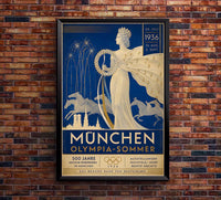 Germany - Munchen 1936 - Vintage Tourism Travel Poster