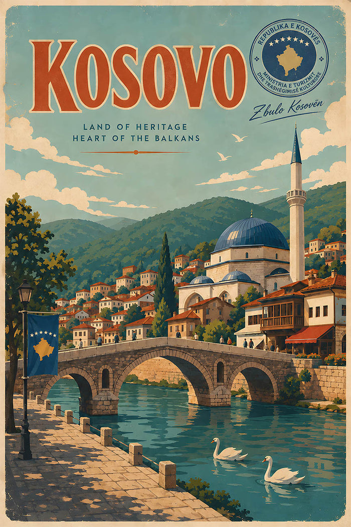 Kosovo - Tourism - v1 - Vintage Travel Poster