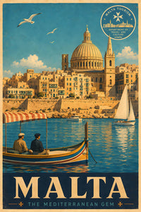 Malta - Tourism - v1 - Vintage Travel Poster