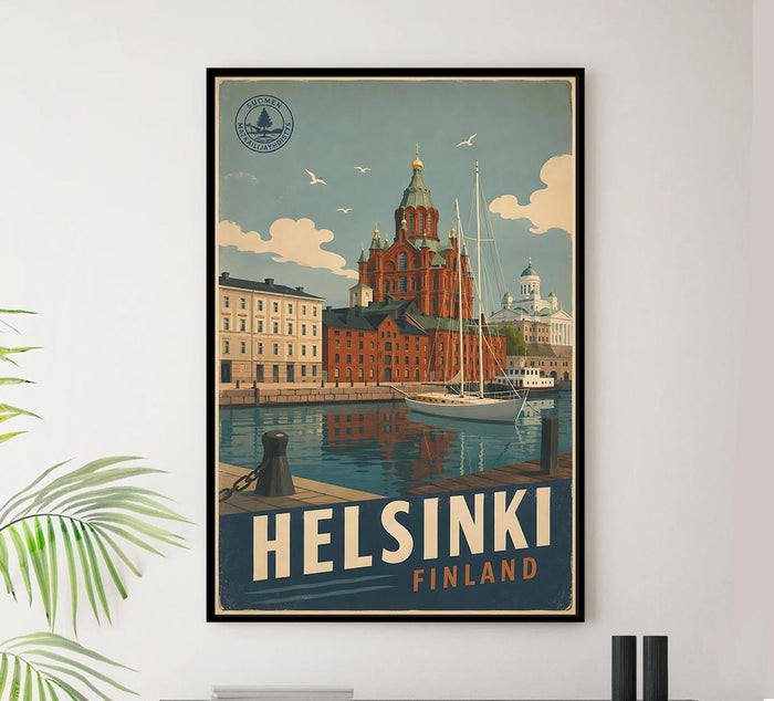 Finland - Helsinki - Vintage Tourism Travel Poster