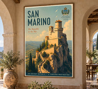 San Marino - Tourism - v1 - Vintage Travel Poster