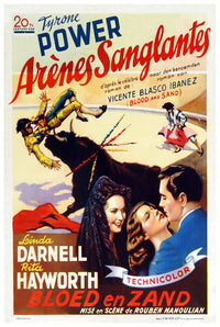 Blood and Sand 1941 - Rita Hayworth - Belgium - Classic Movie Poster