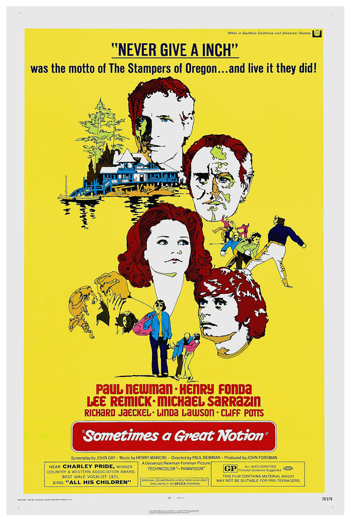 Sometimes a Great Notion 1971 - Paul Newman - US - Classic Movie Poster