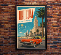Uruguay - Montevideo - Vintage Tourism Travel Poster