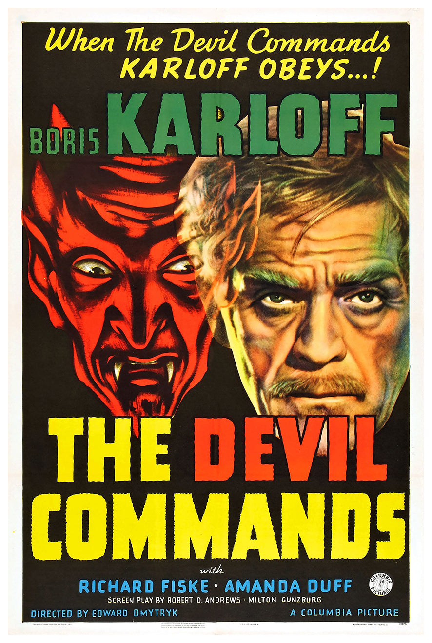 The Devil Commands 1941 - US - v1 - Classic Movie Poster
