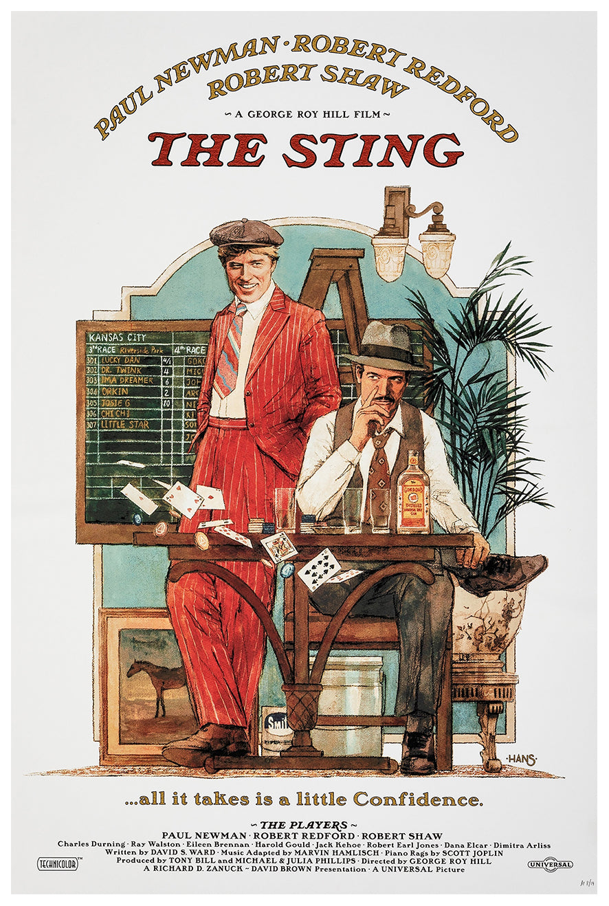 The Sting 1973 - Paul Newman - US (3) - Classic Movie Poster