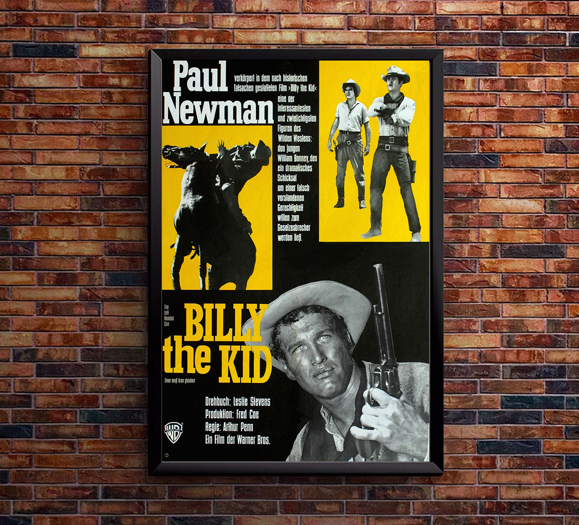 The Left Handed Gun 1958 - Paul Newman - Germany - Classic Movie Poster