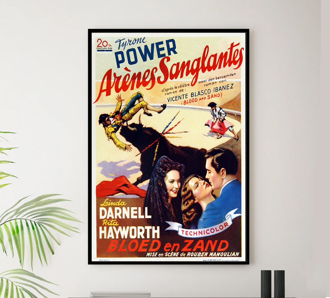 Blood and Sand 1941 - Rita Hayworth - Belgium - Classic Movie Poster